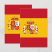 vlag van Spanje Bedankkaart (Voorkant / Achterkant)
