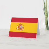 vlag van Spanje Bedankkaart (Achterkant)