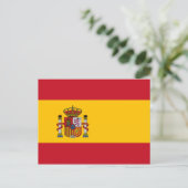vlag van Spanje Briefkaart (Staand voorkant)