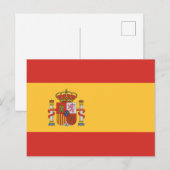 Vlag van Spanje Briefkaart (Voorkant / Achterkant)