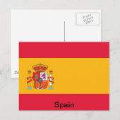 Vlag van Spanje Briefkaart (Voorkant / Achterkant)