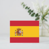 vlag van spanje briefkaart (Staand voorkant)