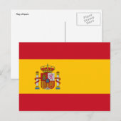 vlag van spanje briefkaart (Voorkant / Achterkant)