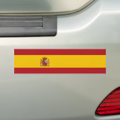 Vlag van Spanje Bumpersticker (Op auto)