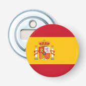 vlag van Spanje Button Flesopener (Voorkant)
