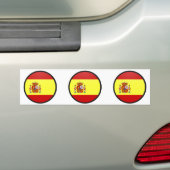 Vlag van Spanje Cirkel van hoge kwaliteit Bumpersticker (Op auto)