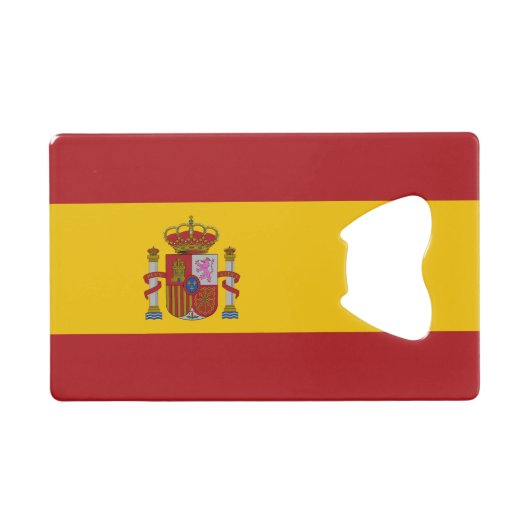 Vlag van Spanje Creditkaart Flessenopener (Voorkant (Horizontaal))