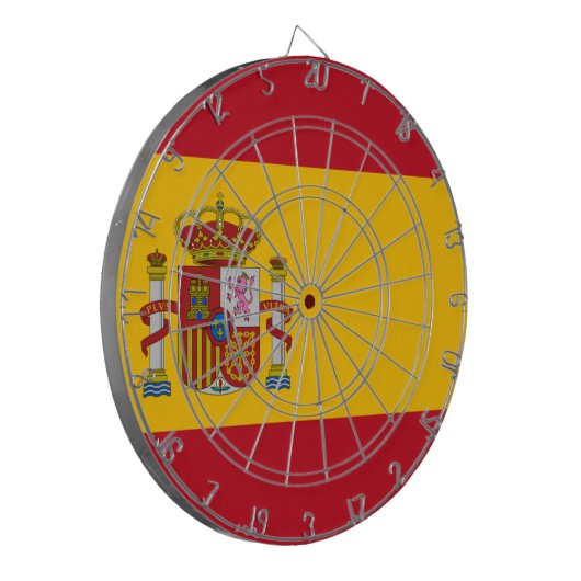 Vlag van Spanje Dartbord (Voorkant Links)