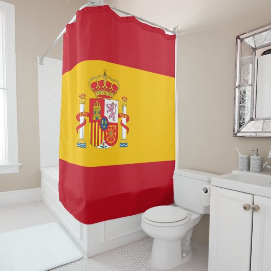 Vlag van Spanje Douchegordijn (In situ)