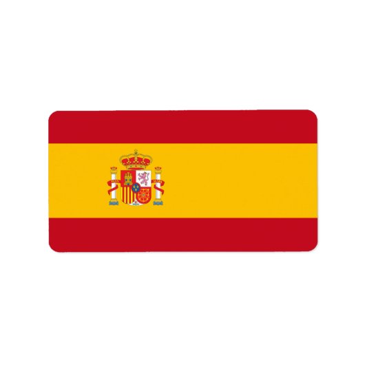 Vlag van Spanje Etiket (Voorkant)