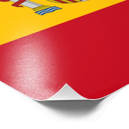 vlag van Spanje Foto Afdruk (Hoek)