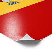 Vlag van Spanje Foto Afdruk (Hoek)