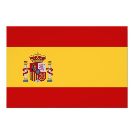 Vlag van Spanje Foto Afdruk (Voorkant)