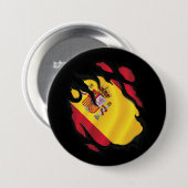 Vlag van Spanje Gescheurd Ronde Button 7,6 Cm (Voorkant /achterkant)