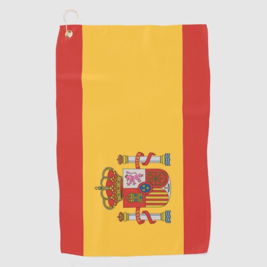 Vlag van Spanje Golfhanddoek (Voorkant)