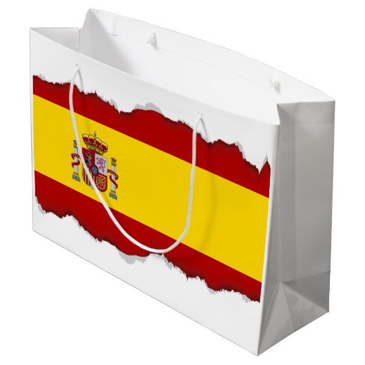 Vlag van Spanje Groot Cadeauzakje (Achterkant Gekanteld)