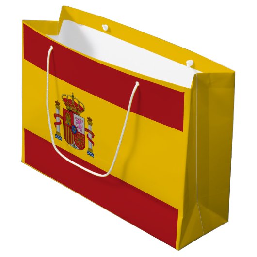 Vlag van Spanje Groot Cadeauzakje (Voorkant Gekanteld)