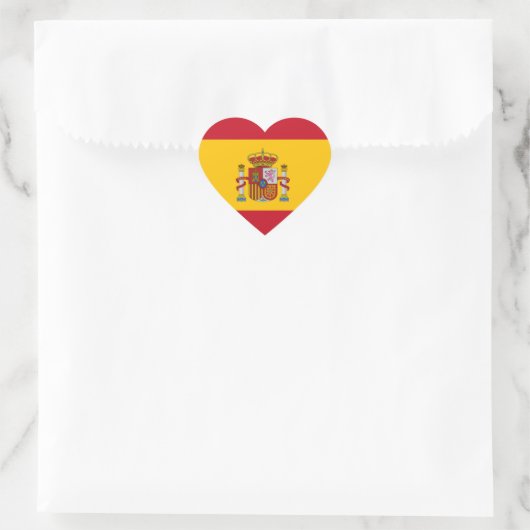 Vlag van Spanje Hart Sticker (Tas)