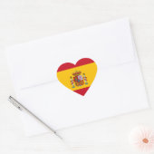 Vlag van Spanje Hart Sticker (Envelop)