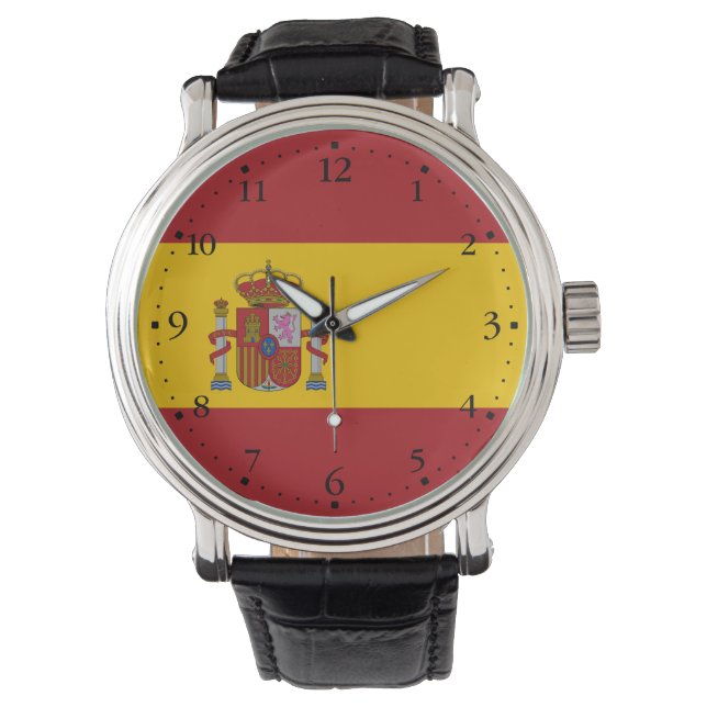 Vlag van Spanje Horloge (Voorkant)