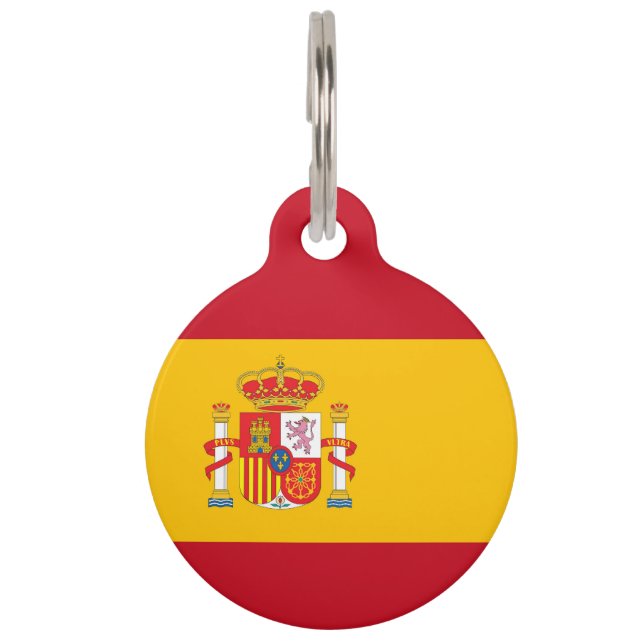 vlag van Spanje Huisdierpenning (Voorkant)