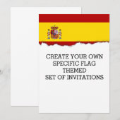 Vlag van Spanje Kaart (Voorkant / Achterkant)