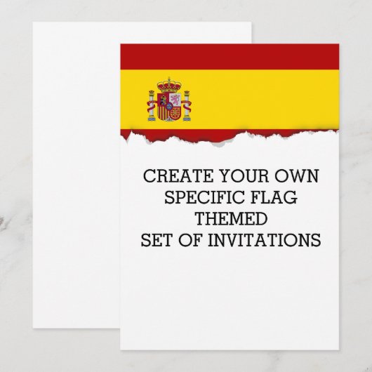 Vlag van Spanje Kaart (Voorkant / Achterkant)