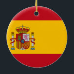 Vlag van Spanje Keramisch Ornament<br><div class="desc">Vlag van Spanje - Bandera de España - La Rojigualda</div>