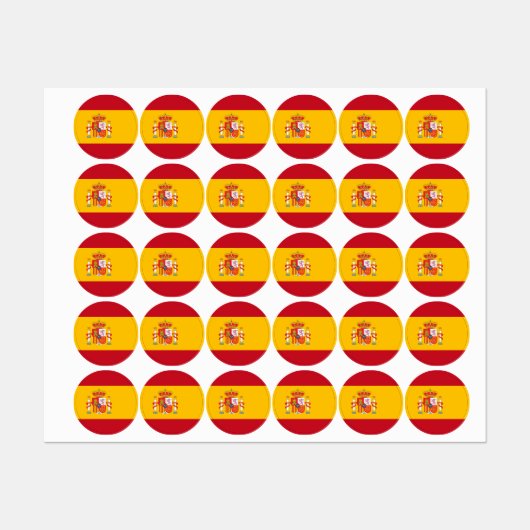 Vlag van Spanje Labels (Vel)
