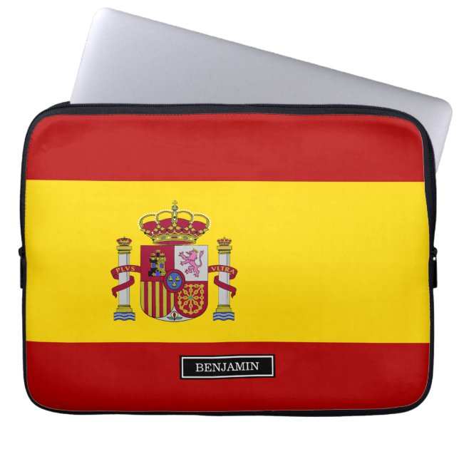Vlag van Spanje Laptop Sleeve (Voorkant)