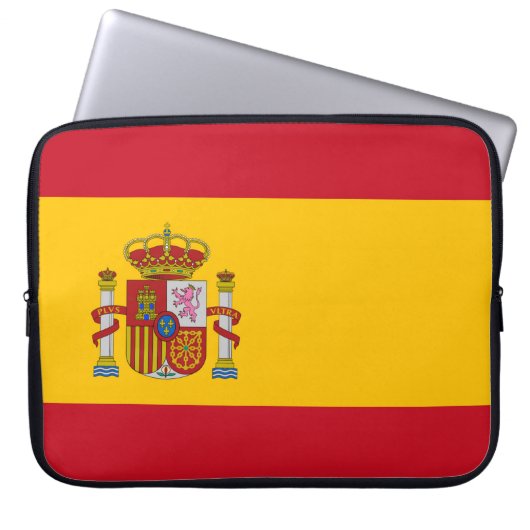 Vlag van Spanje Laptop Sleeve (Voorkant)