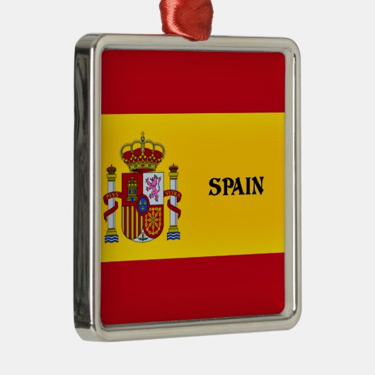 Vlag van Spanje Metalen Ornament (Rechts)