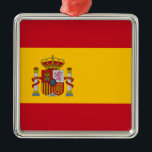 Vlag van Spanje Metalen Ornament<br><div class="desc">Vlag van Spanje - Bandera de España - La Rojigualda</div>