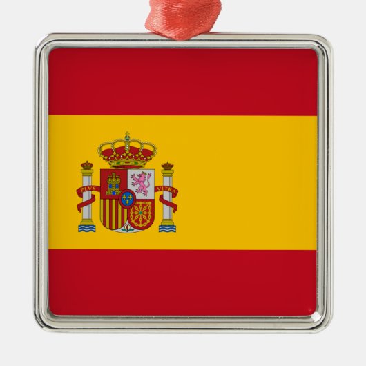 Vlag van Spanje Metalen Ornament (Voorkant)
