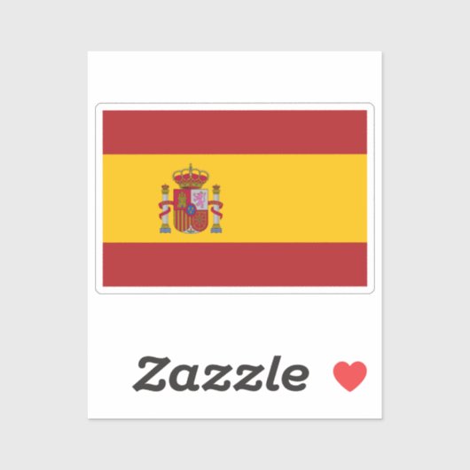 Vlag van Spanje op maat gesneden sticker (Vel)