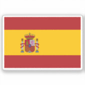 Vlag van Spanje op maat gesneden sticker (Voorkant)