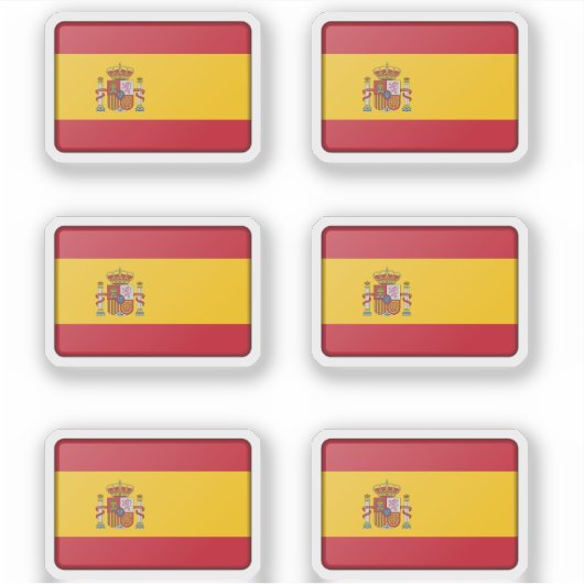 Vlag van Spanje Pakket Sticker (Voorkant)