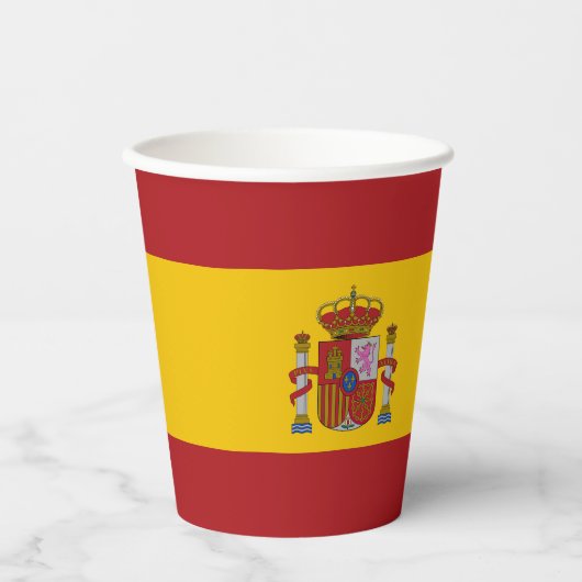 Vlag van Spanje Papieren Bekers (Voorkant)