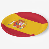 Vlag van Spanje Papieren Bordje (Gekanteld)