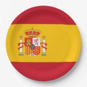 Vlag van Spanje Papieren Bordje (Voorkant)