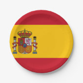 vlag van Spanje Papieren Bordje (Voorkant)
