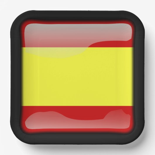 Vlag_van_Spanje Papieren Bordje (Voorkant)