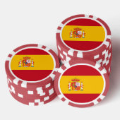 vlag van Spanje Poker Chips (Opstapeling)