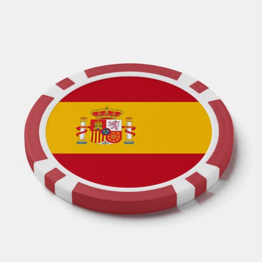 vlag van Spanje Poker Chips (Enkel)