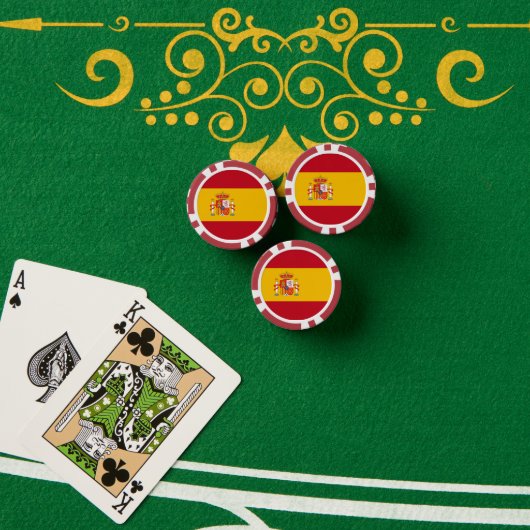 vlag van Spanje Poker Chips (Pokertafel (Stack))