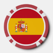 vlag van Spanje Poker Chips (Achterkant)