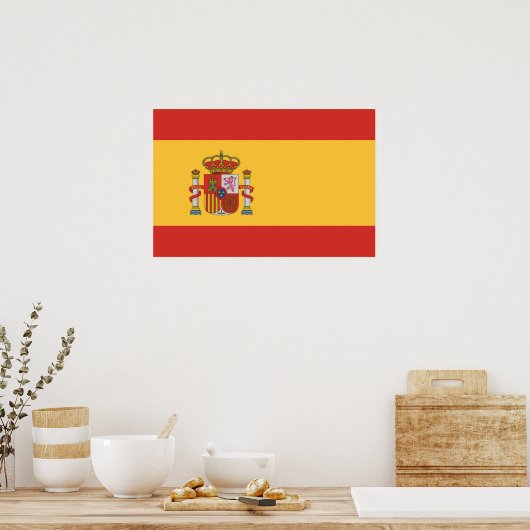 Vlag van Spanje Poster (Keuken)