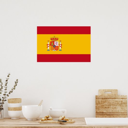vlag van Spanje Poster (Keuken)