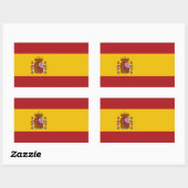 Vlag van Spanje Rechthoekige Sticker (Vel)