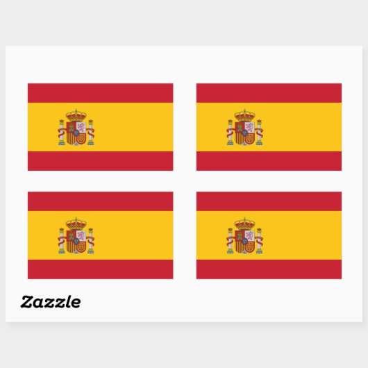 vlag van spanje rechthoekige sticker (Vel)